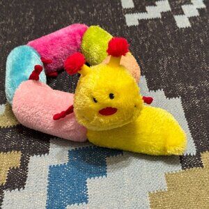 ZIPPYPAWS Plush Dog Toy: Deluxe Caterpillar Squeaky Toy, for Medium/Large Pups